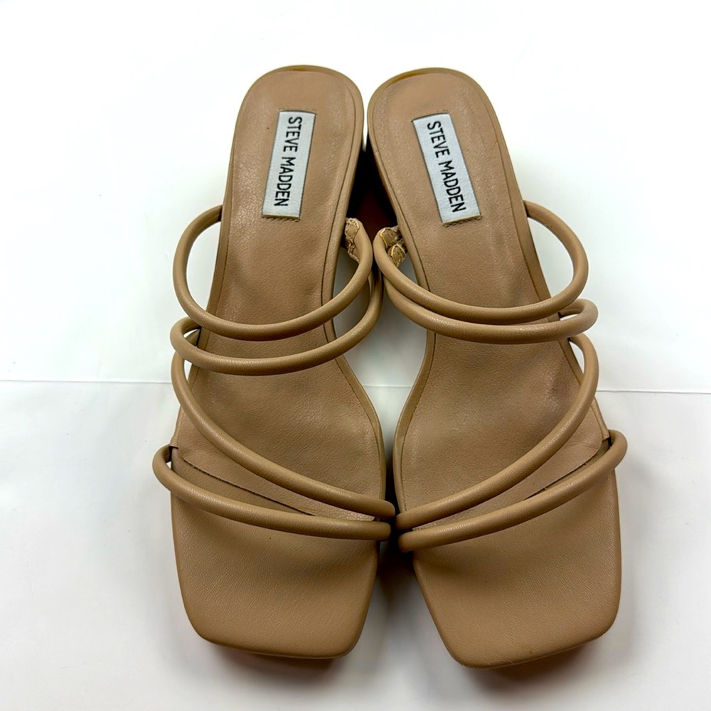 Steve Madden Assured Sandal slide nude strappy 8.5